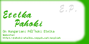 etelka pahoki business card